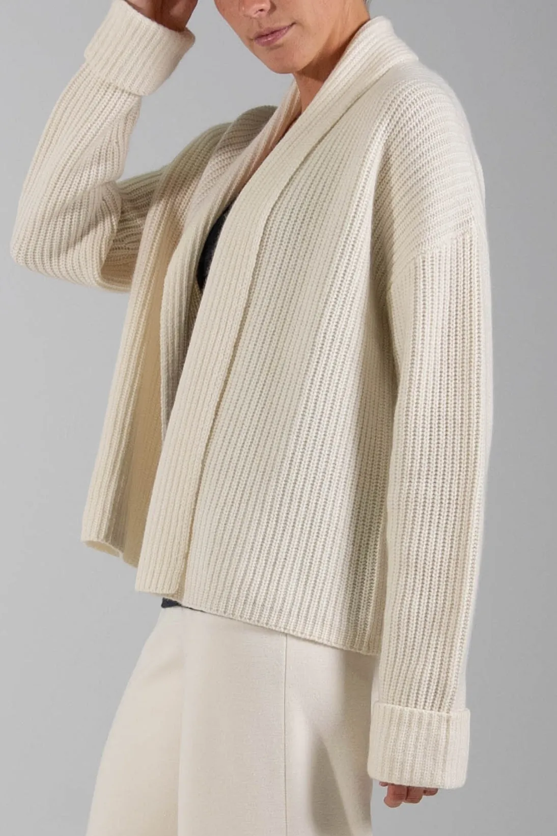 LUXE CHUNKY RIB CARDIGAN